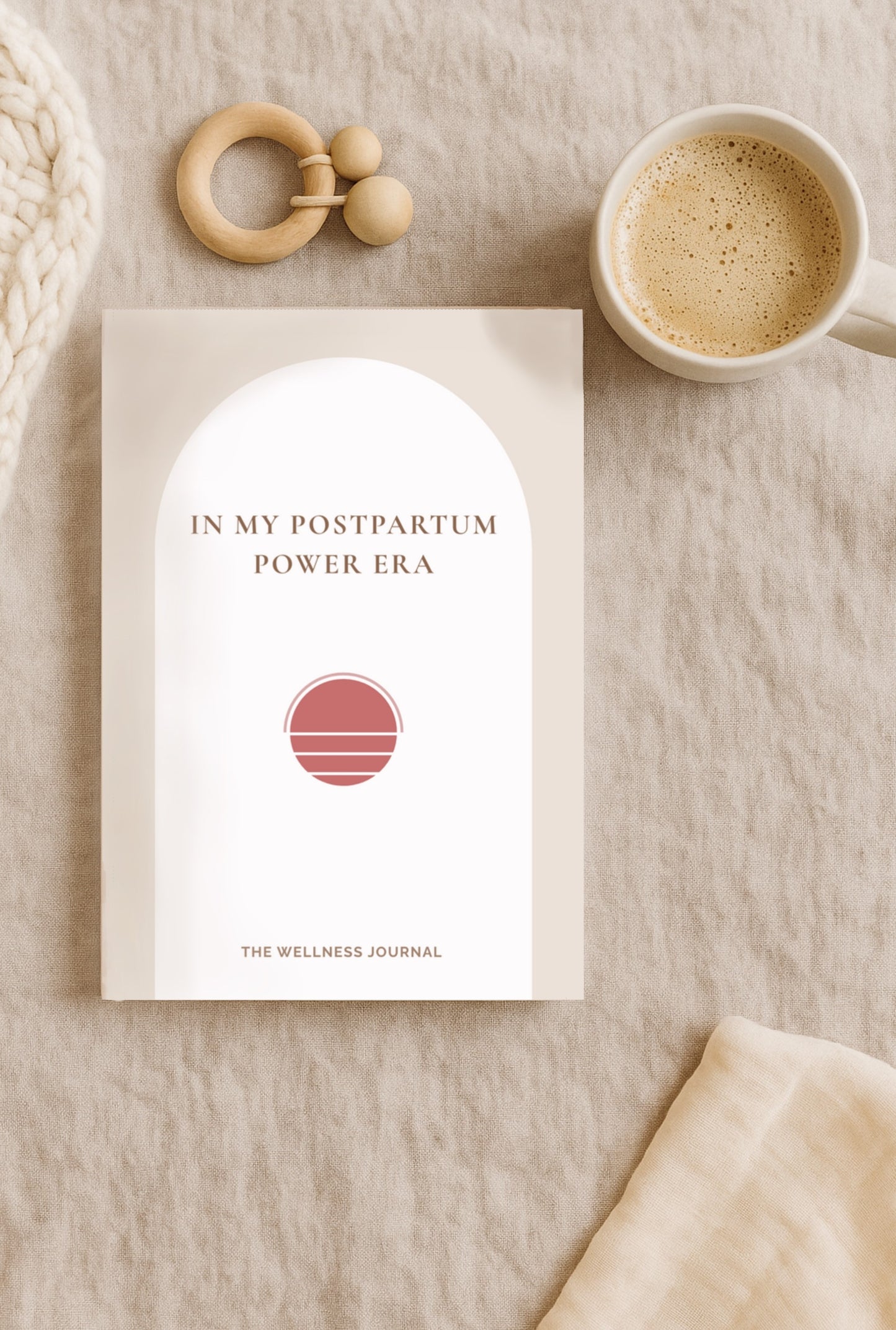 In My Postpartum Power Era - Black & White Paperback Journal